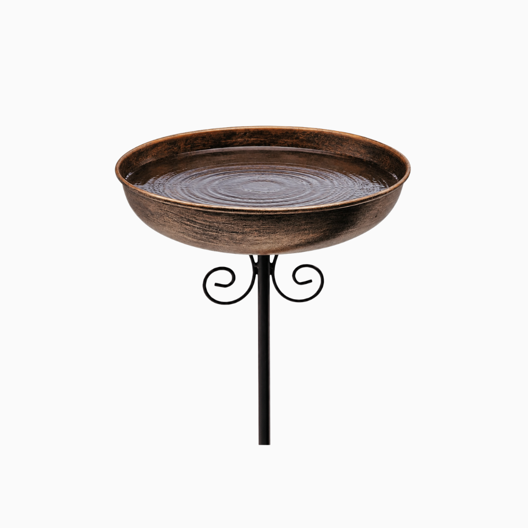 Small Metal Bird Bath for Outdoors